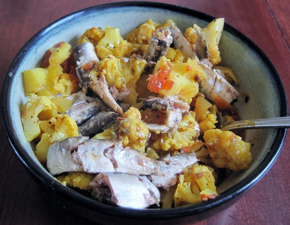 spicy-cauliflower-with-sardine